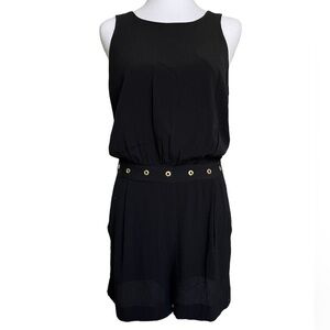 NEW NWT Sandro Paris Combishort Plume Romper Jumper Shorts Sleeveless Black M
